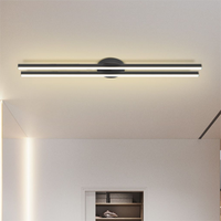 Rationalisé géométrique entrée couloir plafonnier tricolore lumière chambre vestiaire long double led plafond couloir lumières