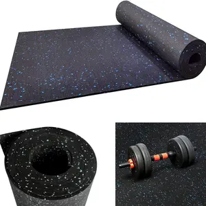 Competitive Price Strength Training Cushioning EPDM SBR Rubber Flooring Mats 3-12mm Thickness Rubber Flooring Roll For Gym