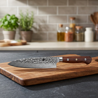 Couteau de chef japonais en acier au carbone, couteaux utilitaires de 4 à 5,9 pouces, forgé à la main, manche en bois, ambidextre, couteau de cuisine moderne