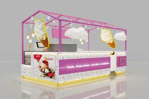 Diseño de Quiosco de Café de Lujo para Centros Comerciales, Exhibición Completa con Iluminación LED, Fabricada en Aluminio, Hierro, Metal y MDF - Product Image 6