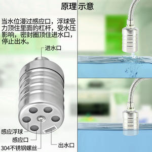Vanne d'alimentation en eau automatique en acier inoxydable fileté NPT standard américain, contrôleur de niveau d'eau à flotteur pour vannes de remplissage - Product Image 4