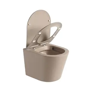 Design moderne Oem Salle de bain japonaise suspendue au mur sans réservoir Wc une pièce Toilette