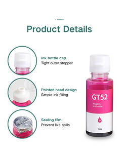 Goosam GT51 GT52 GT53 Recharge en vrac Encre à colorant pour <span class=keywords><strong>HP</strong></span> <span class=keywords><strong>Smart</strong></span> <span class=keywords><strong>Tank</strong></span> 500 508 511 514 <span class=keywords><strong>515</strong></span> 516 517 518 519 530 531 538 617 618 Imprimante - Product Image 3