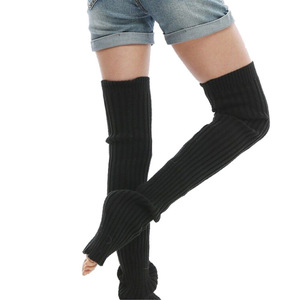 Jambières en tricot torsadé pour femmes, longues chaussettes chaudes sans pieds pour les cuisses - Product Image 4