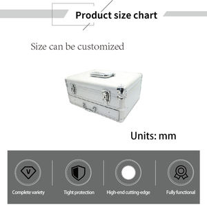 Caja <span class=keywords><strong>de</strong></span> aluminio para herramientas, maletín <span class=keywords><strong>de</strong></span> vuelo con contraseña/equipo <span class=keywords><strong>de</strong></span> llave bloqueado, estuche <span class=keywords><strong>de</strong></span> almacenamiento para <span class=keywords><strong>manicura</strong></span> y maquillaje cosmético - Product Image 6