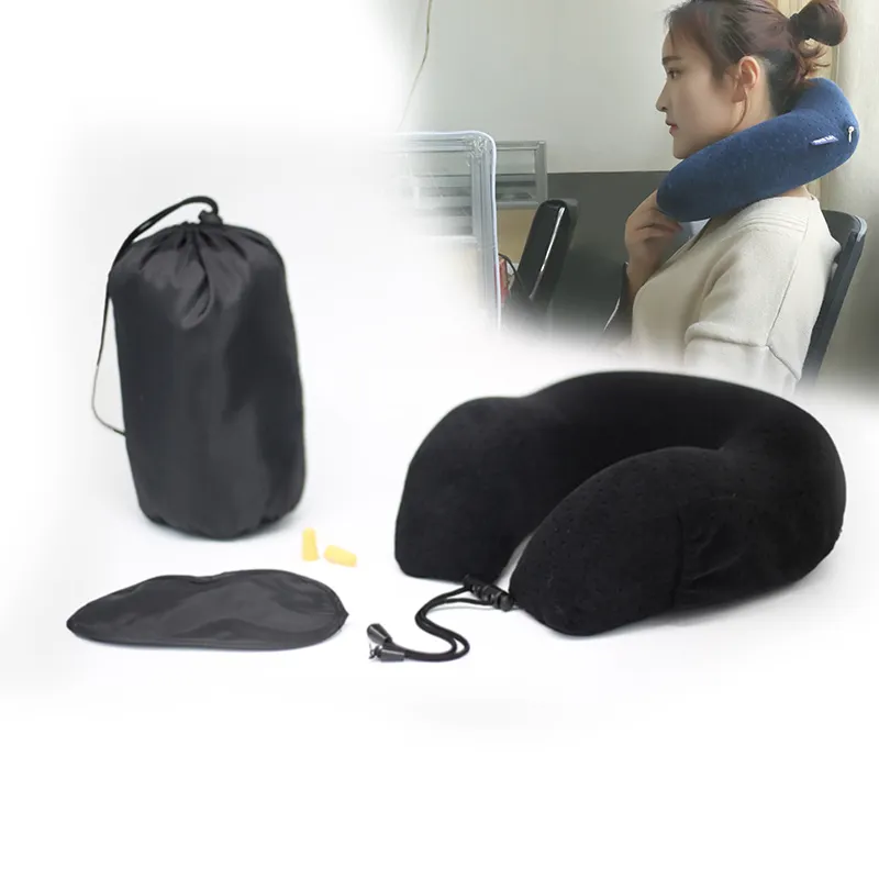 Memory Foam XL U Shape Travel Pillow Neck And Head Support Large Cervical Cushion