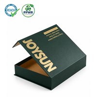 Scatola Magnetica di Lusso Personalizzata in Cartone Rigido Opaco Riciclabile con Foglia d'Oro, Confezione Regalo Ecologica per Set di Gioielli di Lusso