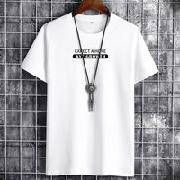 T-shirt en coton lavé pour homme, style streetwear décontracté, imprimé numérique, respirant, absorbant la transpiration, séchage rapide – Vêtement très prisé