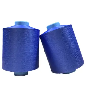 20150/48 ACY Polyester penutup udara spandeks menutupi benang untuk kain denim