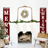 Bannières décoratives personnalisées pour les fêtes, décorations de Noël, décorations suspendues pour les fêtes, plaques de style couplet