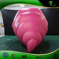 Modèle de caca gonflable géant personnalisé rose, ballon gonflable publicitaire en forme d'emoji de dessin animé pour la promotion de la marque/événement/fête/centre commercial