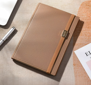 Libreta <span class=keywords><strong>de</strong></span> Cuero Texturizado A5 para Negocios, Diario Simple, Agenda Portátil, Logotipo Personalizable - Product Image 2