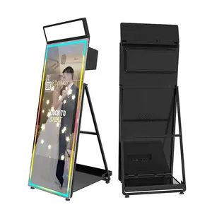 Goedkope Grote 72 Inch Evenementen Feest Bruiloft Selfie Magische Spiegel Fotocabine Machine Met Printer Plank