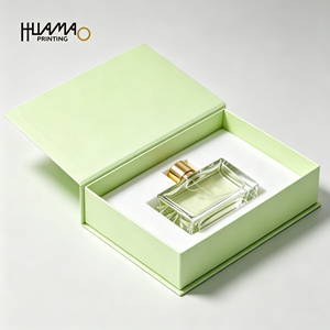 Caja de Regalo Magnética de Lujo con Logotipo Personalizado, Caja de Embalaje Rígida de Cartón Verde Claro con Tapa Abatible para Velas, Perfumes, Cosméticos y Sets de Regalo - Product Image 1