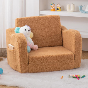 Children's Plush <b>Sofa</b> Chair With Armrests For 2 To 4 Years Old <b>Kids</b> Reading Corner Soft Fabric High Elasticity Foam Filling - Product Image 1