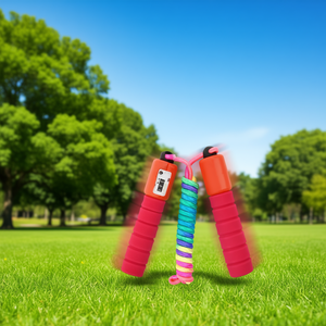 Plastic Jump <b>Rope</b> with Tachometer 24 Cm for Kids Ages 8-13 <b>Exercise</b> Fitness Training - Product Image 2