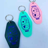 ZP-Creative personnalisé acrylique porte-clés coloré étiquette en plastique Transparent avec Logo imprimé pour la décoration de cadeau promotionnel