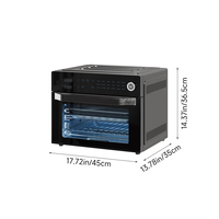 Appareils de cuisine : Four à convection électrique 30L avec écran tactile et commande par bouton, four à pizza domestique, 18 programmes prédéfinis