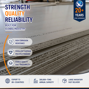 แผ่นสแตนเลส 4x8 หนา 3 มม. เกรด 18-8 แผ่นสแตนเลส 4 มม. 10 มม. 18-8 มาตรฐาน ASTM A240 GB AISI 405 EN 10088 แผ่นสแตนเลส Inox พร้อมโลโก้ - Product Image 1