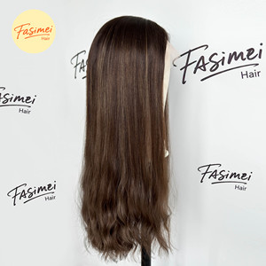 Perruques Fasimei de qualité supérieure, 100% <span class=keywords><strong>cheveux</strong></span> humains vierges non traités, perruques casher juives, faible densité, dessus plat, perruque à dessus en dentelle, <span class=keywords><strong>cheveux</strong></span> ondulés - Product Image 1