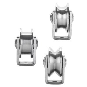 Heavy Duty Caster Wheel <span class=keywords><strong>Trolley</strong></span> Steel Rail Wheel Truckle para Deslizar Portões Estilo rígido com placa de montagem - Product Image 5