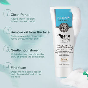 OEM ODM, leche pura, blanqueamiento, lavado de cara, refinar los poros ilumina la tez, <span class=keywords><strong>limpiador</strong></span> <span class=keywords><strong>facial</strong></span> para cara aceitosa - Product Image 2
