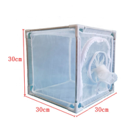 Cage d'élevage d'insectes en acier inoxydable à mailles fines de 0,1 mm, 30x30x30 cm, pour petites insectes, recherche en entomologie