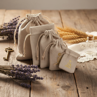 Sacs en jute à cordon personnalisables - Réutilisables pour la maison et les courses, petite taille, impression de logo par sérigraphie