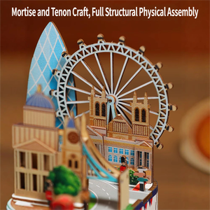 Boîte à musique classique à monter soi-même, blocs de construction, cadeau d'anniversaire pour garçons et filles - Promenade à Londres - Product Image 4