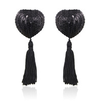 Accessoires : Soutien-gorge invisible et sans couture en silicone, pompon, paillette en forme de cœur, cache-tétons sexy, lingerie sexy