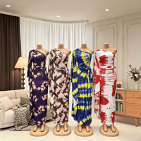 Robe d'été africaine décontractée et élégante à bretelles imprimée en 3D pour femme – Prix de gros