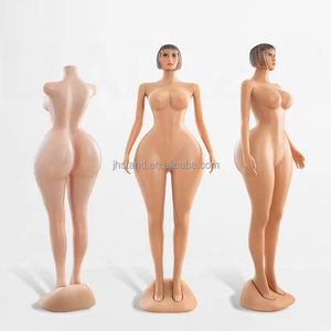 Mannequins de vitrine en plastique pour femmes avec tête, grande poitrine, taille fine, corps entier, couleur chair, sexy - Product Image 2