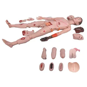 Medical การฝึกอบรมใช้ PVC จำลองฟังก์ชั่นเต็มรูปแบบมนุษย์ Trauma Nursing Manikin สำหรับพยาบาลการศึกษา