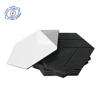 Vente directe d'usine panneaux acoustiques hexagonaux insonorisés en polyester PET panneaux en mousse insonorisants auto-adhésifs à haute densité