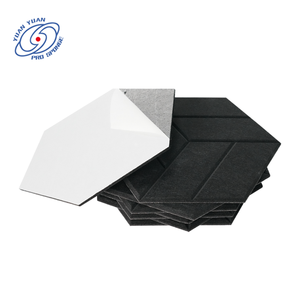 Venta directa de fábrica Paneles acústicos hexagonales de poliéster PET insonorizados Paneles de espuma autoadhesivos a prueba de sonido de alta densidad - Product Image 3