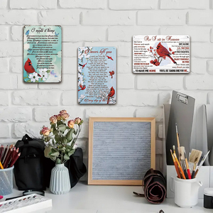 Décoration murale vintage en étain super durable avec logo oiseau cardinal pour bar, cuisine, maison - Product Image 4
