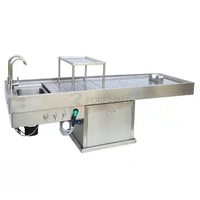 Table d'Autopsie en Acier Inoxydable 304 à Vente Directe d'Usine, Table de Dissection Mortuaire Électrique à Hauteur Réglable avec Évier et Drain