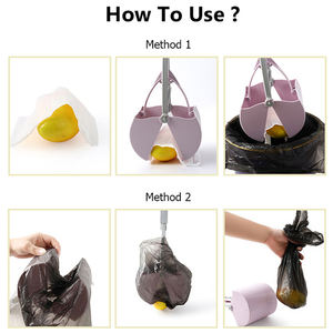 Vente en gros de ramasseur de crottes pliantes <span class=keywords><strong>pour</strong></span> chiens, élimination des déchets d'animaux de compagnie en plastique ABS, LOGO personnalisé, ramasseur de crottes imprimé - Product Image 2