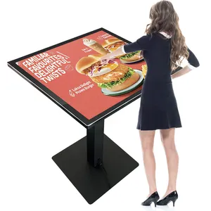 防水21.5英寸多点触控灵活安卓互动触摸屏餐厅娱乐触摸屏咖啡桌