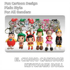 Llavero con diseño de animales de dibujos animados, llavero con mosquetón <span class=keywords><strong>El</strong></span> <span class=keywords><strong>Chavo</strong></span>, muñeco de regalo pequeño y delicado para coche y mochila escolar, llavero con colgante - Product Image 5