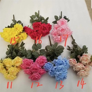 Décoration <span class=keywords><strong>de</strong></span> mariage artificielle <span class=keywords><strong>de</strong></span> haute qualité C-1497, plusieurs couleurs, roses en soie blanche, bouquets <span class=keywords><strong>de</strong></span> fleurs, toile <span class=keywords><strong>de</strong></span> fond - Product Image 2