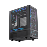 Gabinete Gaming ATX Lovingcool con Paneles de Malla Doble, Compatibilidad con Tamaño Completo, Preparado para AIO de 240 mm, Gran Volumen Interior, Descuento