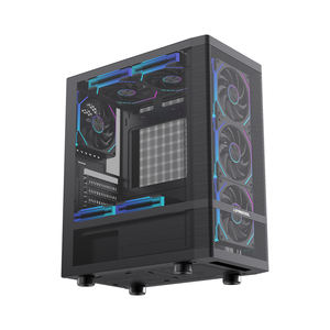 Boîtier de jeu ATX Lovingcool en vrac avec deux panneaux en maille, compatibilité pleine taille, prêt pour AIO 240 mm, grand volume intérieur, réduction - Product Image 6