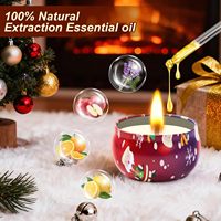 Bougies en cire de soja en pot métallique, design festif, économiques, parfumées, pour fournisseur en gros