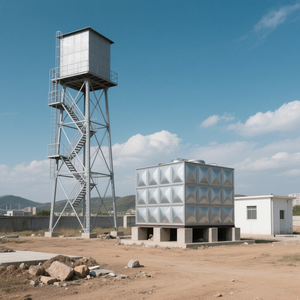 Tanque de presión subterráneo plegable galvanizado en caliente de 220V de gran tamaño personalizado de fábrica tanque de agua de 220V - Product Image 1