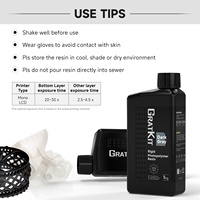 GratKit Resin Printer 3D Rigid M5 Modulus Tinggi Kaku 405nm UV Presisi LCD DLP 8K 12K 14K Fotopolimer Putih Rendah Penyusutan 1kg