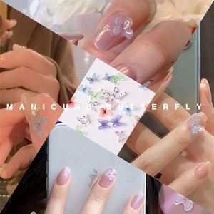 2024 Style chaud 10 pièces/pot 19 couleurs résine matériel Nail Art bricolage 3d papillon ongles breloques décoration papillon ongles conception - Product Image 5