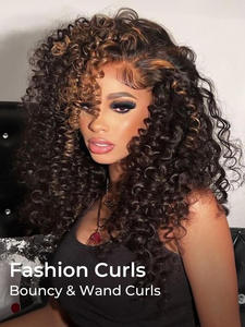 Perruque <span class=keywords><strong>AliPearl</strong></span> 13x4 avec Rayures Skunk, Cheveux Humains Frisés Crépus, Transparente Complète, Perruque Frontale en Dentelle - Product Image 2