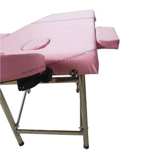 Tempat tidur tato lipat baja tahan karat, tempat tidur tato portabel ringan bahan baja tahan karat dapat disesuaikan untuk Salon kecantikan fisioterapi riasan permanen ruang tamu - Product Image 3