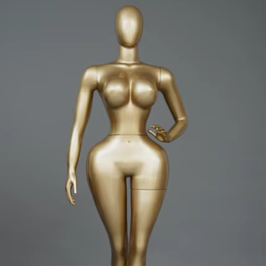 Mannequin gonflable femme grande taille en plastique ABS, pose debout, pour vêtements et lingerie, idéal pour la présentation de lingerie et de vêtements féminins courbes. - Product Image 1